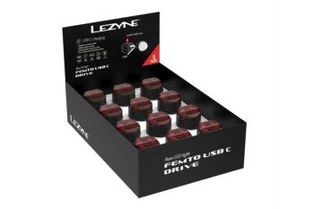 Zestaw oświetlenia rowerowego LED Lezyne Femto USB-C Drive Rear Box Set
